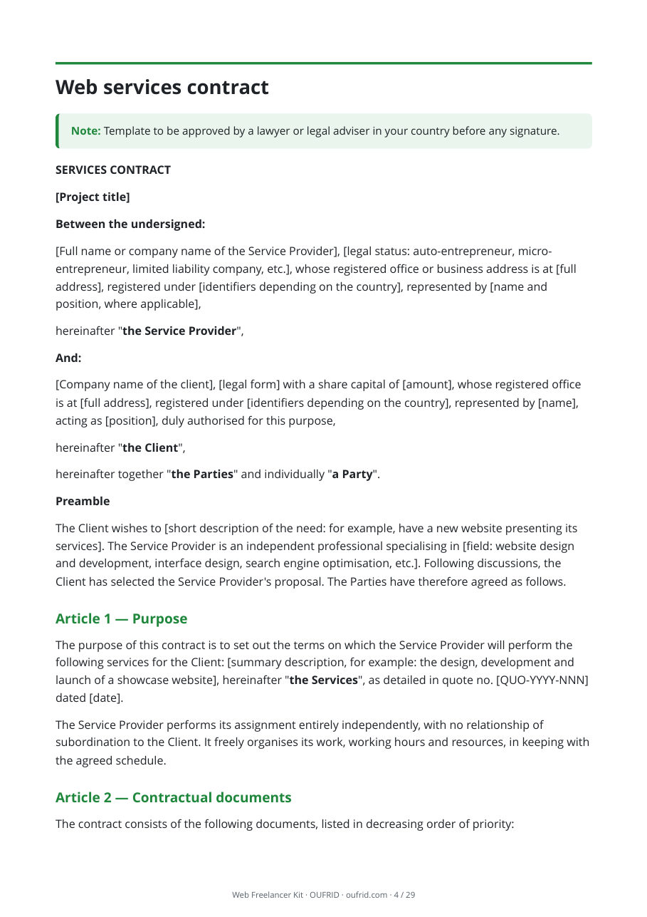 The service contract