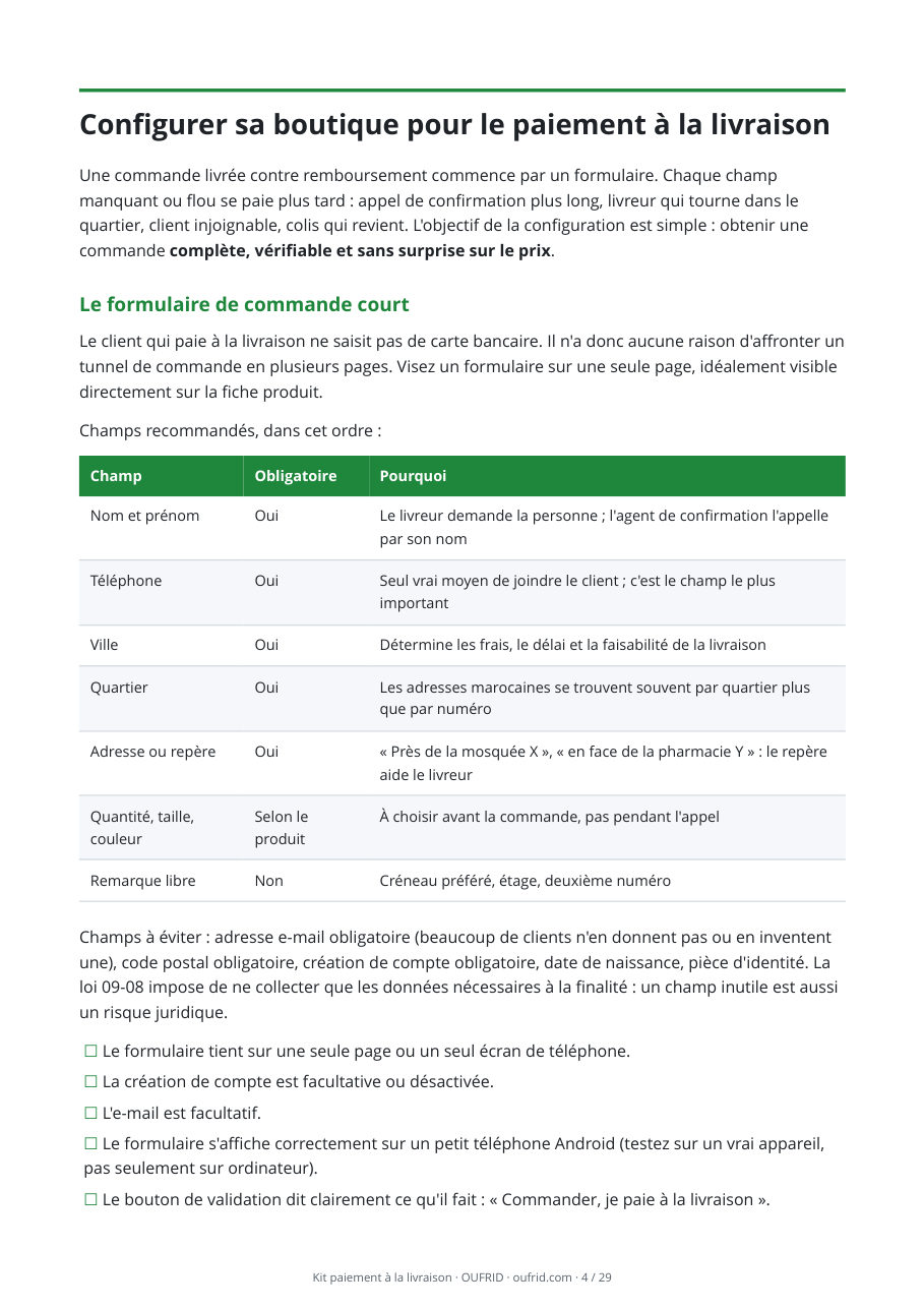 Les procédures et checklists