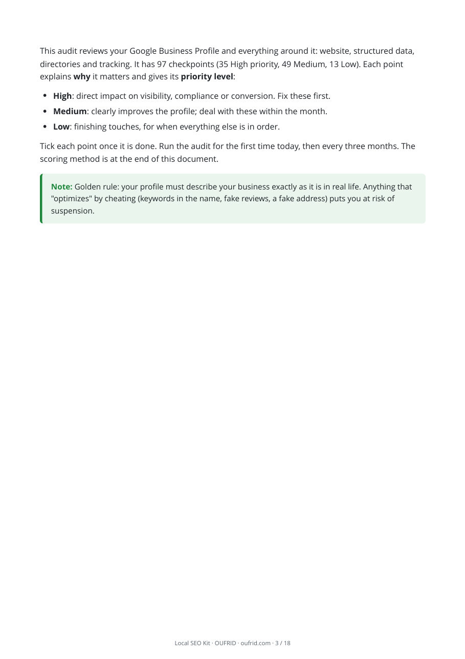 The 97-point profile audit