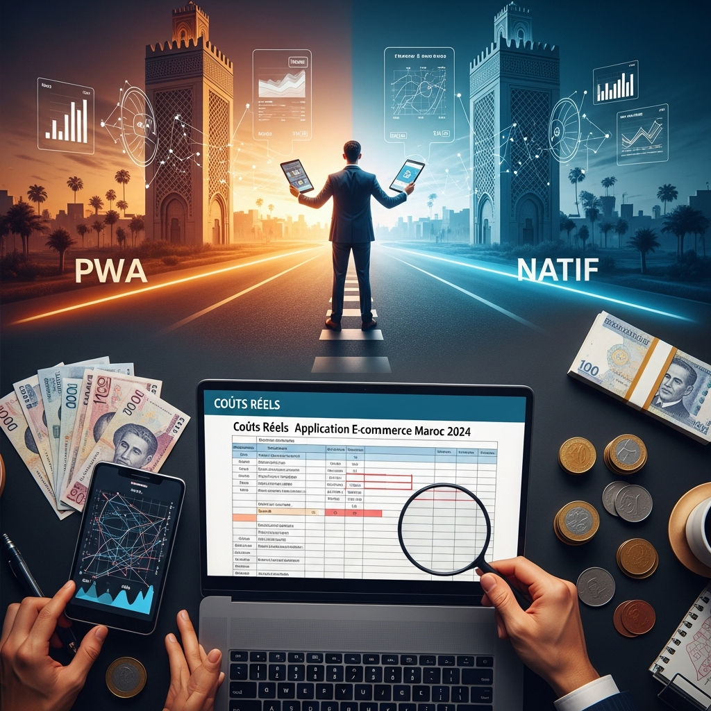 PWA ou Natif : Le Guide Stratégique pour votre Application E-commerce au Maroc (Coûts, ROI & Décision 2026)