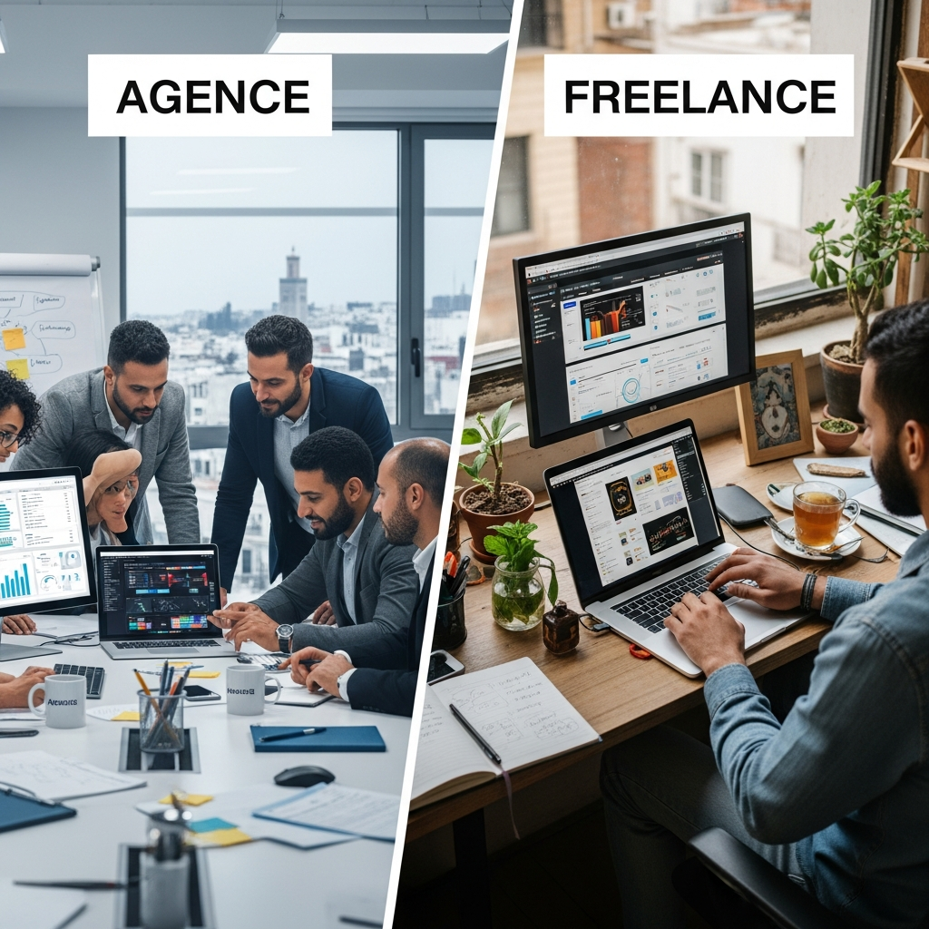 Budget Marketing Digital au Maroc : Tarifs 2024 (Agence vs. Freelance) & Calcul du ROI