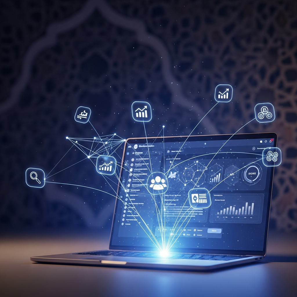 Illustration de développement d'application SaaS et interface utilisateur au Maroc