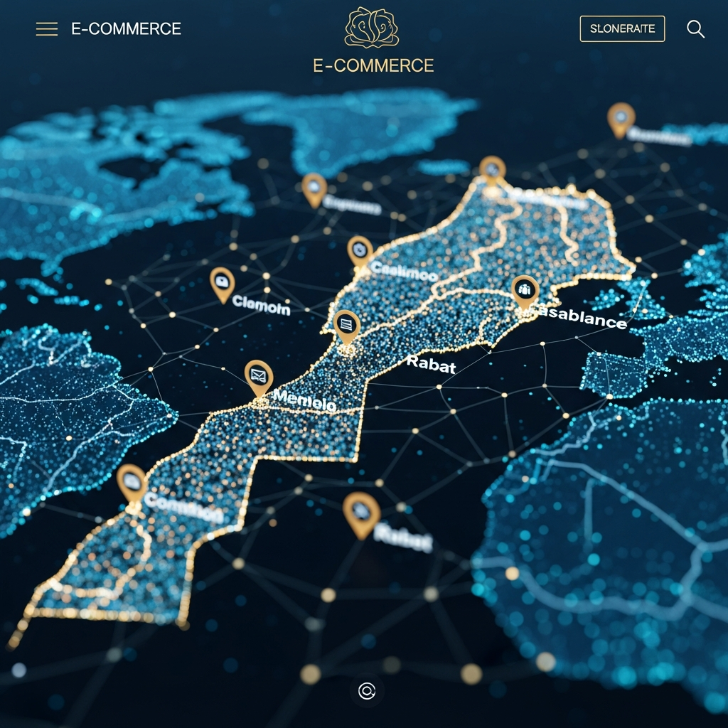 Arrière-plan technologique pour site e-commerce au Maroc