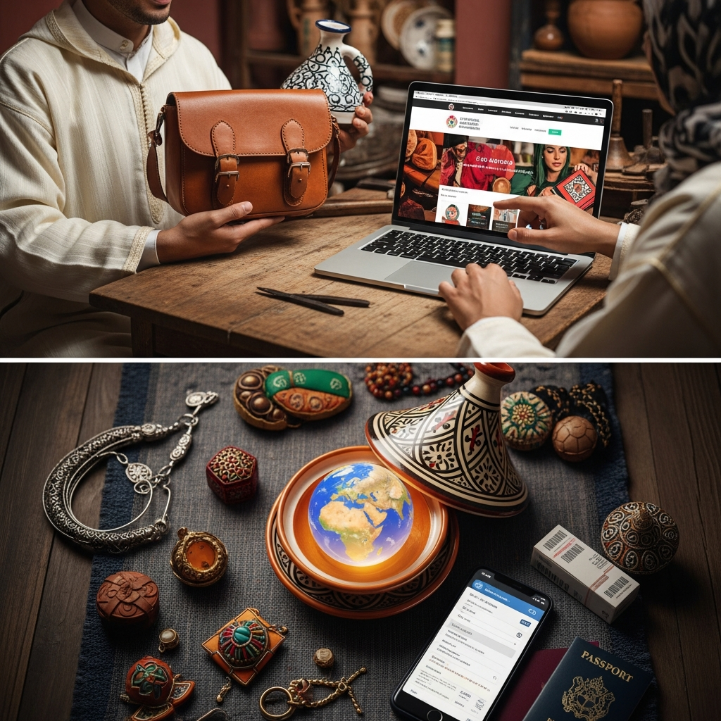 Vendre son Artisanat Marocain à l&rsquo;International : Le Guide 2026 pour Dépasser les Frontières (Même Sans Compétences Techniques)